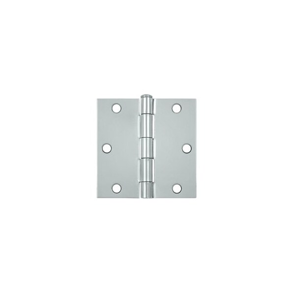 S35U26-R Square Hinges Polished Chrome, 10PK